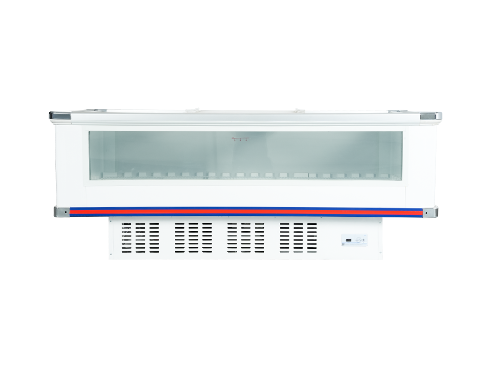 Front Transparent New White Freezer Seafood Showcase